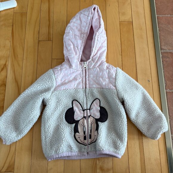 Disney Baby Minnie Mouse Sherpa Jacket 18-24 months Spring / Fall - Picture 3 of 11